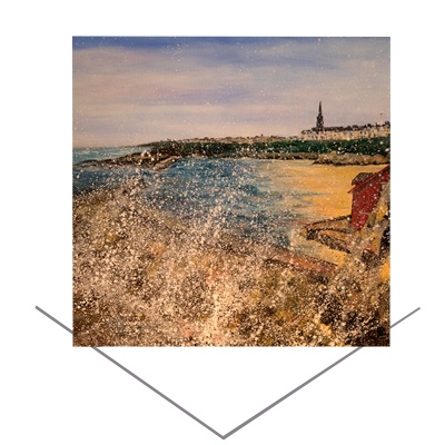 Cullercoats Harbour Greeting Card